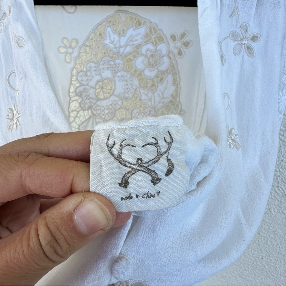 Spell White Eyelet Lace Trim Romper - Picture 9 of 9